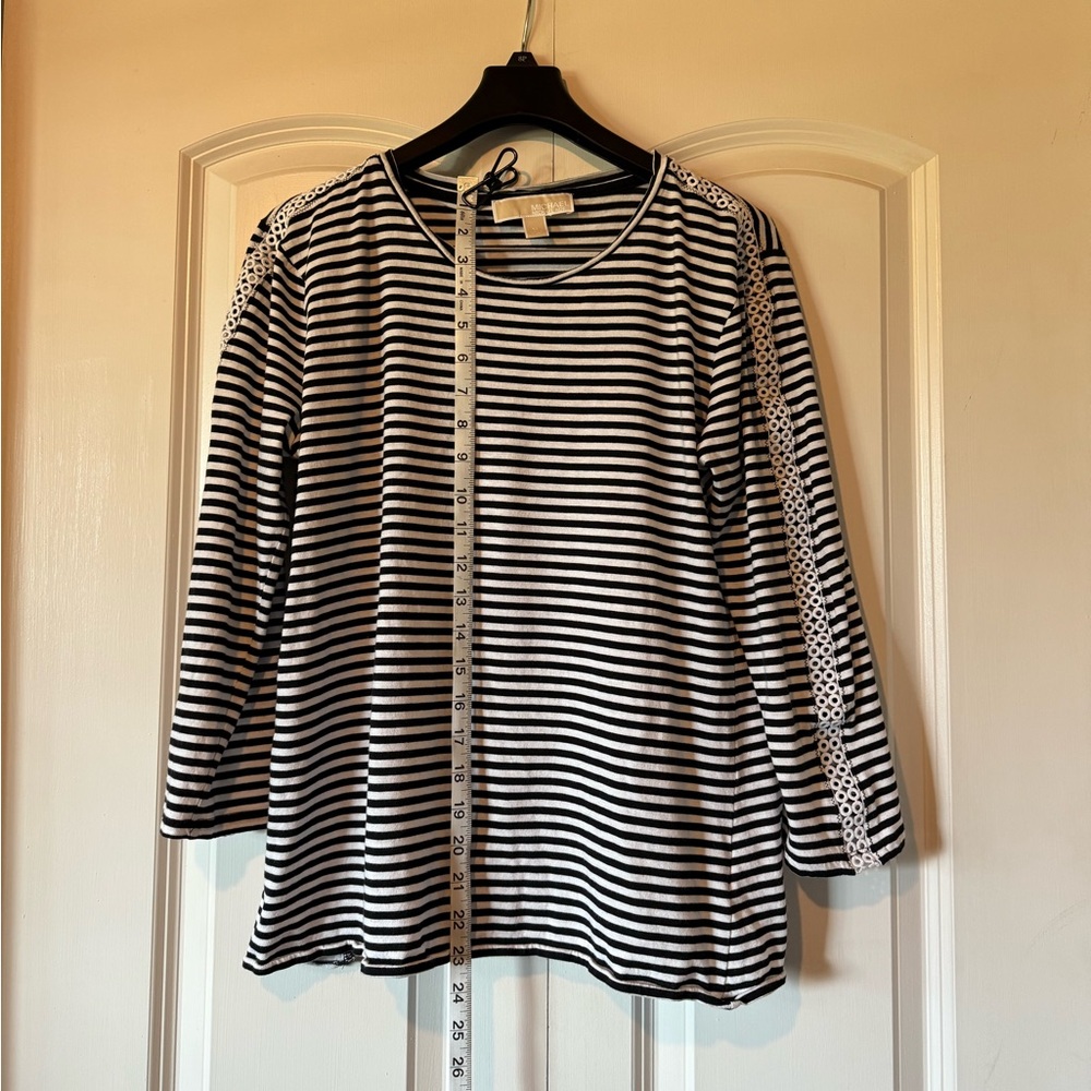 Michael Kors Black & White Striped top XL